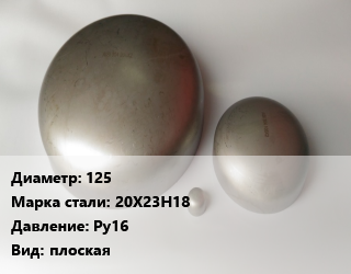 Заглушка нержавеющая 125 Сталь: 20Х23Н18 Ру16 плоская, шт цена от 8217 ₼ / шт, где купить, условия доставки в Баку и Бакинская области